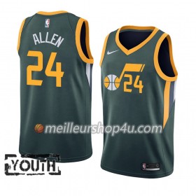 Maillot Basket Enfant Utah Jazz Grayson Allen 24 2018-19 Nike Vert Swingman